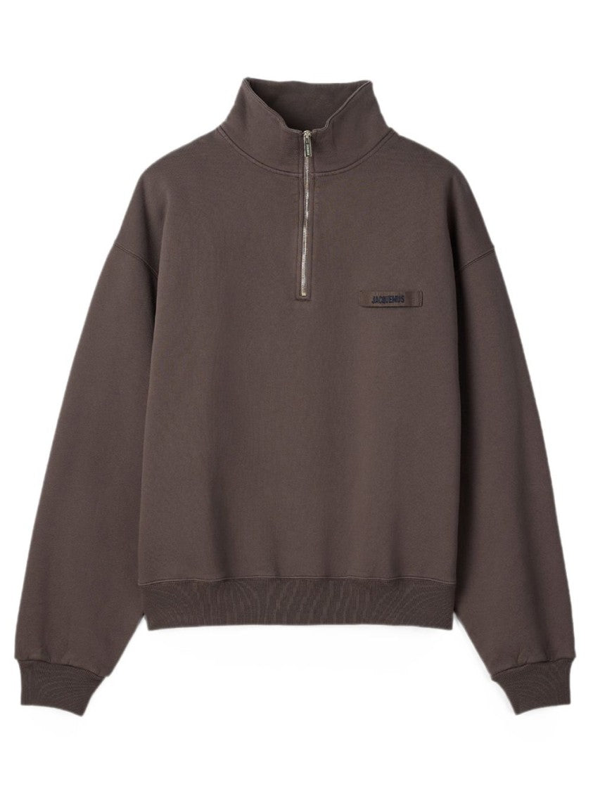 Jacquemus Half-Zip High-Collar Sweater