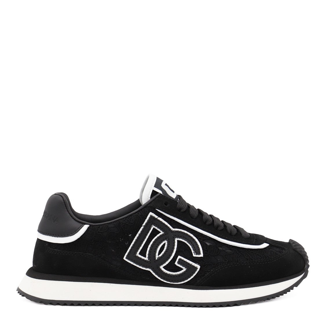 Dolce & Gabbana Black And White Dg Cushion Sneakers