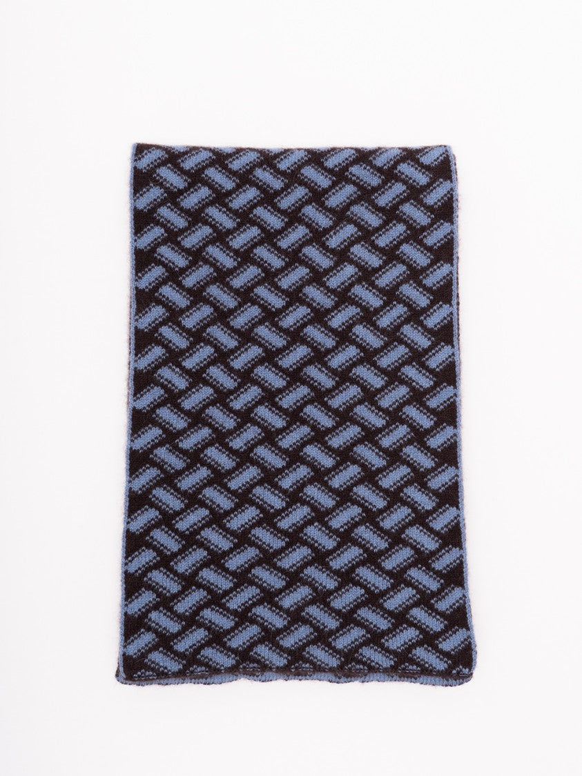 Drumohr Geometric-Pattern Cashmere Scarf