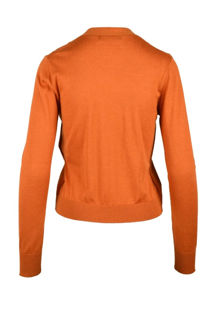 Max Mara Waist Cardigan Silk Wool - Orange