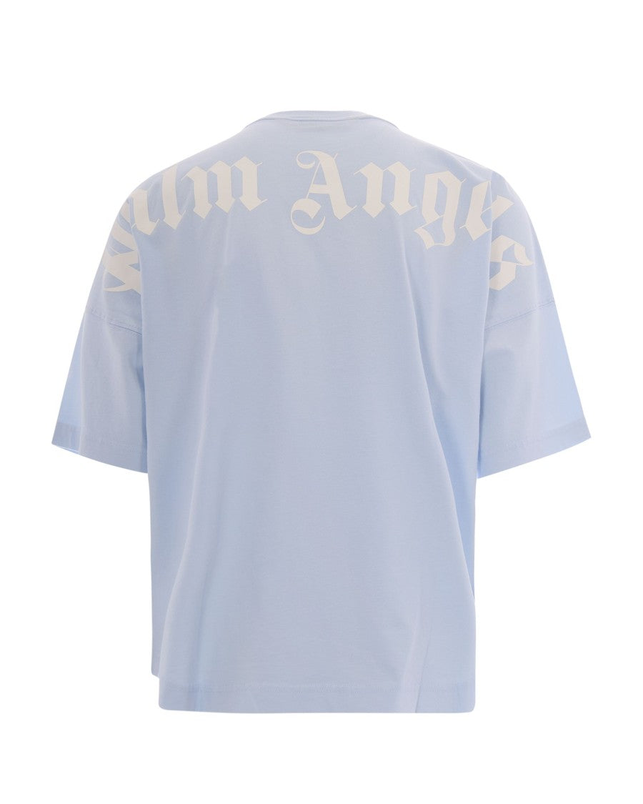 Palm Angels Oversized Crew Neck T-Shirt With Classic Logo Prints