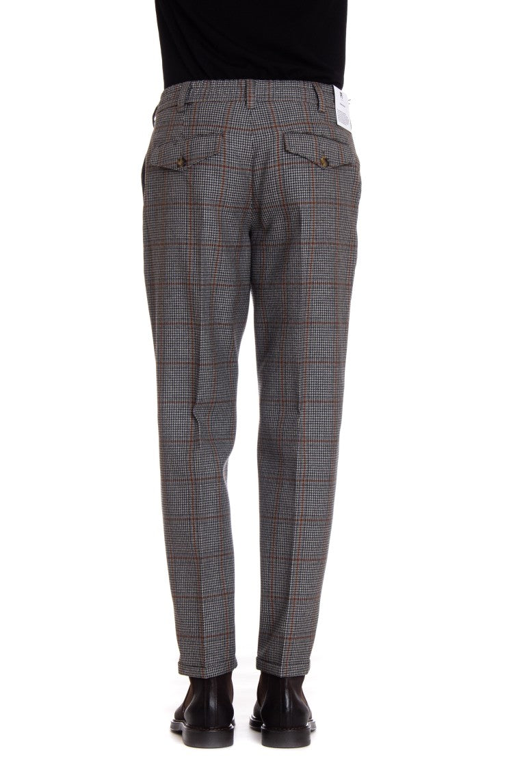 Pt Torino Rebel Fit Checked Wool Trousers