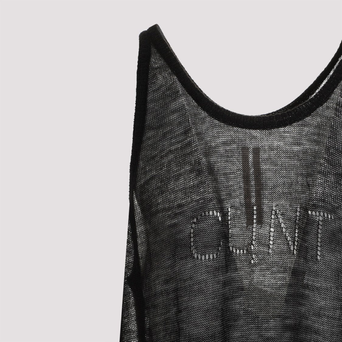 Rick Owens Black Wool Cunt Tank Top