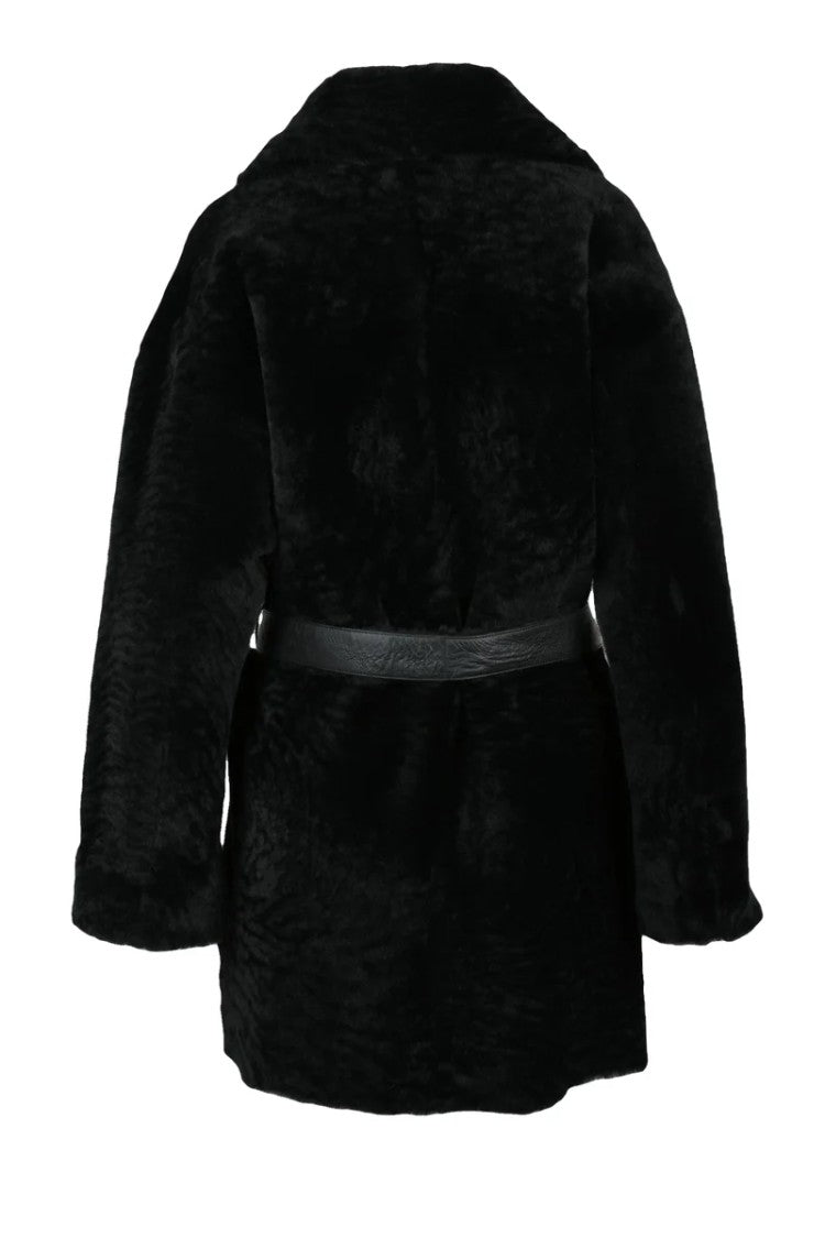 Sword 6.6.44 Real Fur Shearling Coat - Black