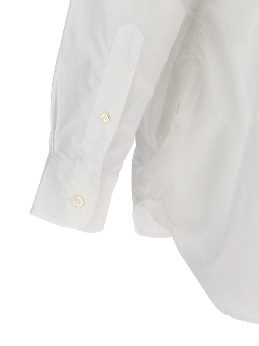 Comme Des Garçons Embroidered Logo Cotton Shirt With Classic Fit