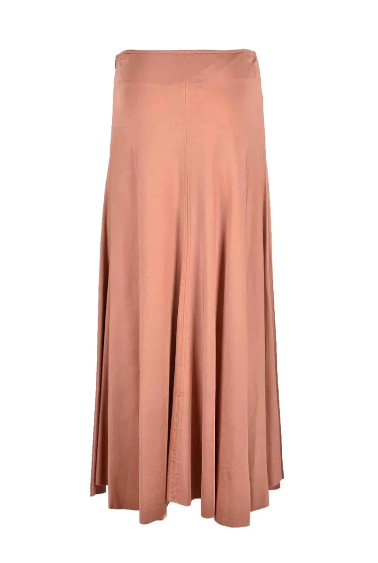 Erika Cavallini Long Flared Skirt - Brown