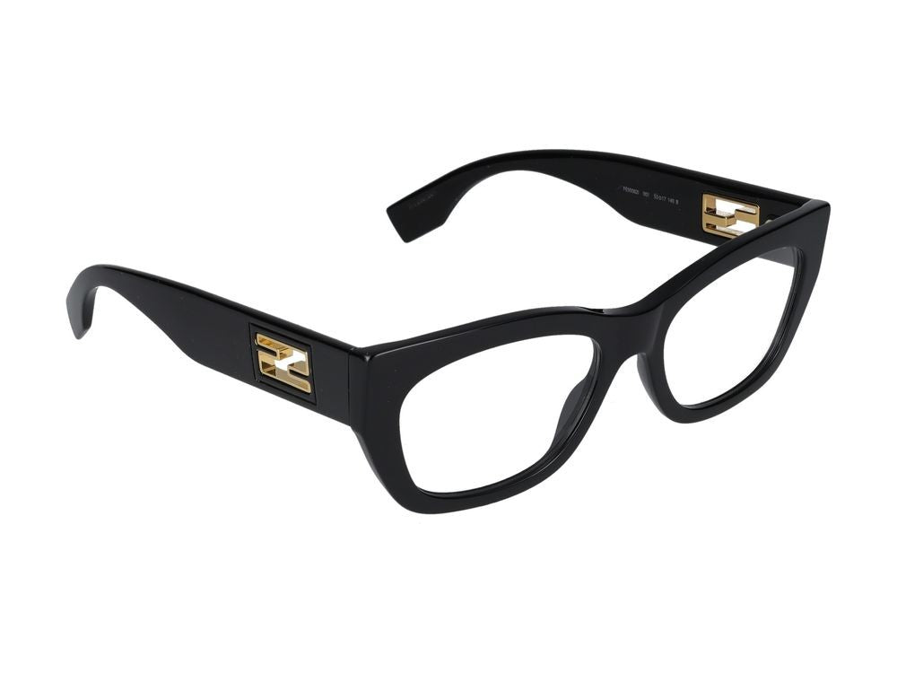 Maison Fendi Black Oversized Square Eyeglasses
