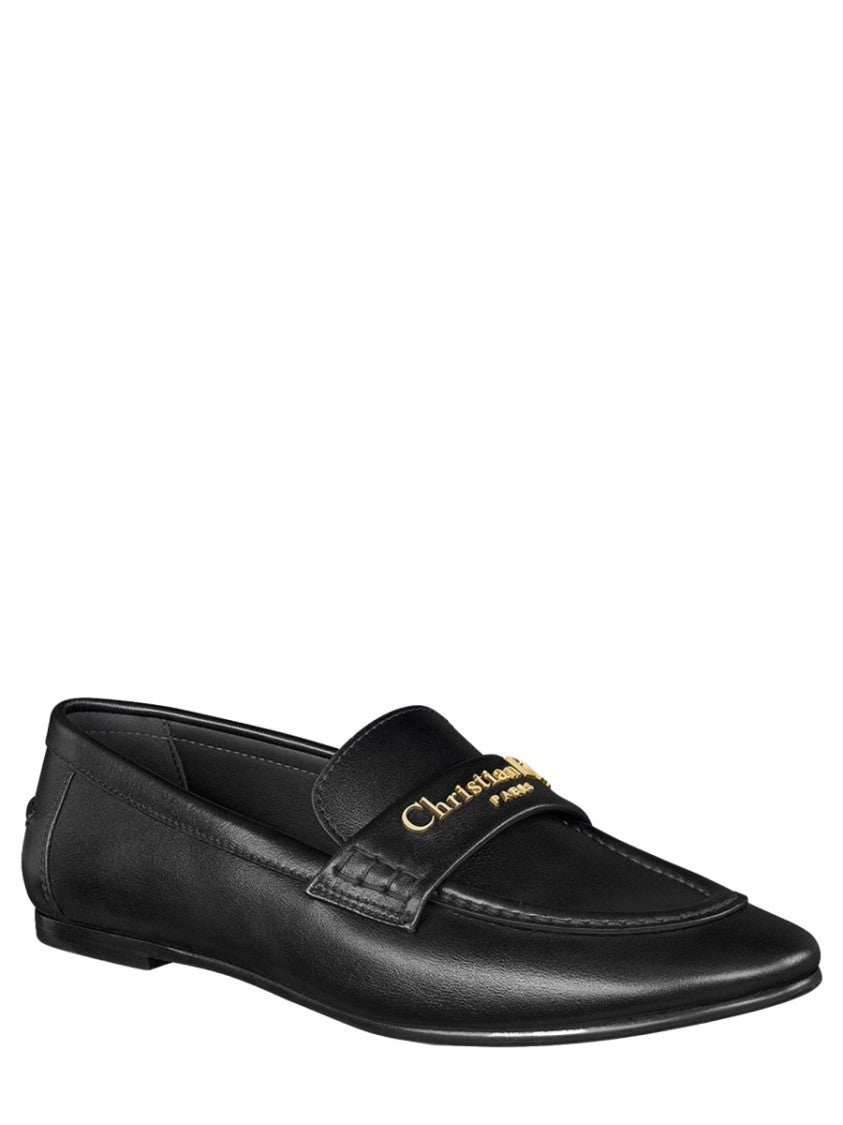 Dior Black Boy Pointed Calfskin Flats