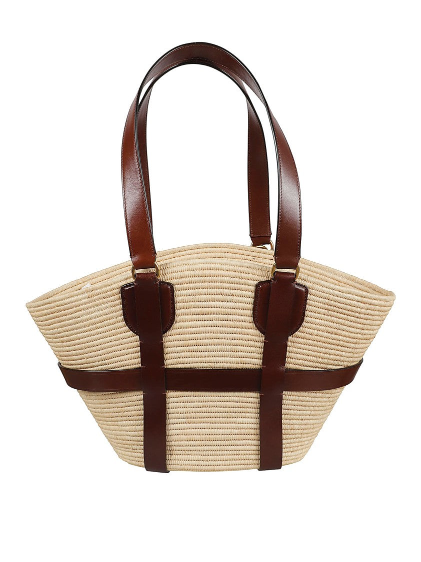 Chloé Structured Tote Bag With Contrast Leather Straps