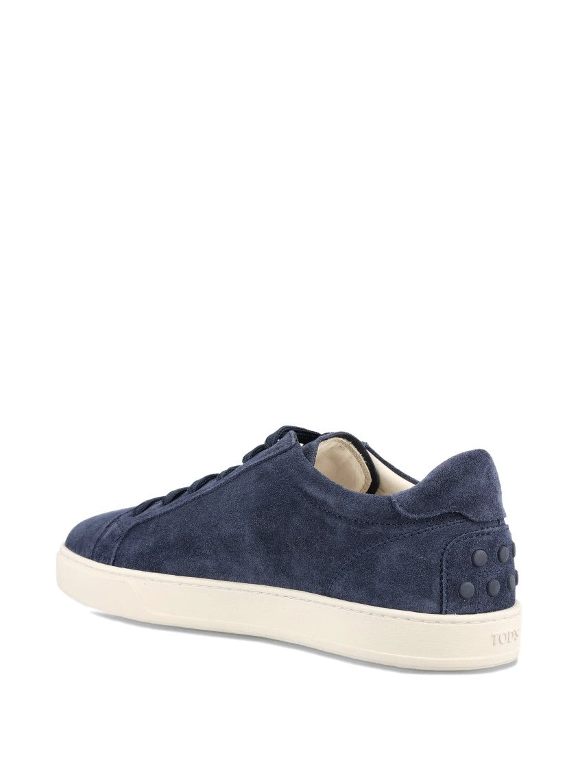 Tod's Blue Sneakers Monochromatic Suede Sneakers