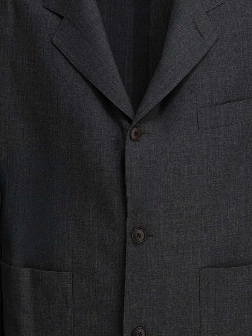 Beams Plus Wool Blazer With Two-Button Design And Notch Lapel