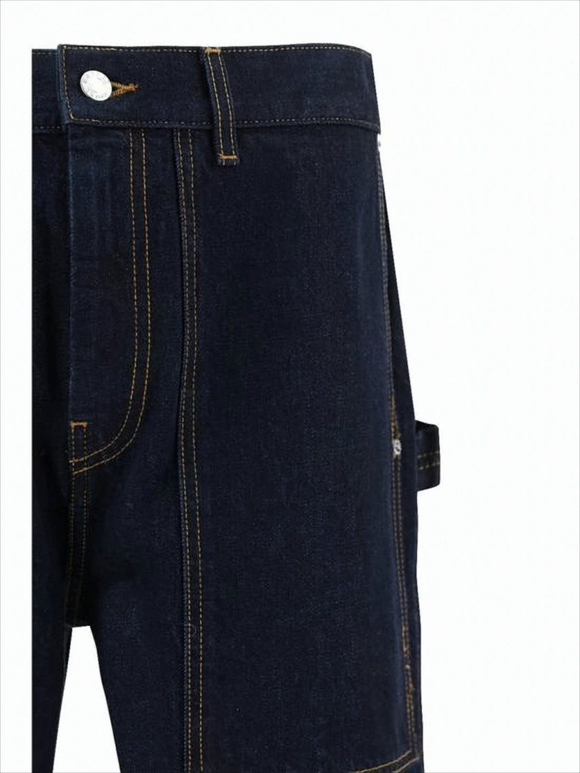 Helmut Lang Straight-Leg Denim Pants With Contrast Stitching And Five-Pocket Design