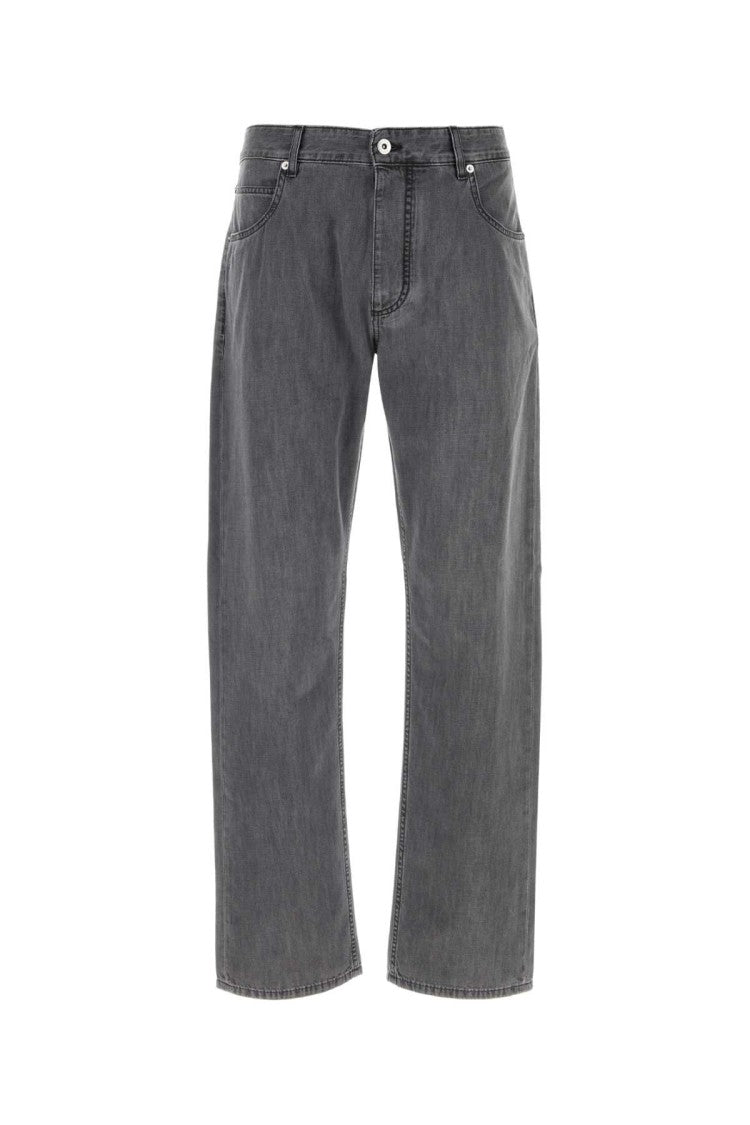 Bottega Veneta Straight-Leg Grey Denim Jeans With Classic Five-Pocket Design
