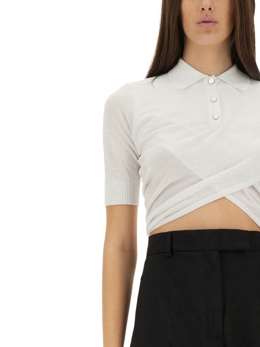 Sportmax Slim Fit Short-Sleeved Top With Polo Collar