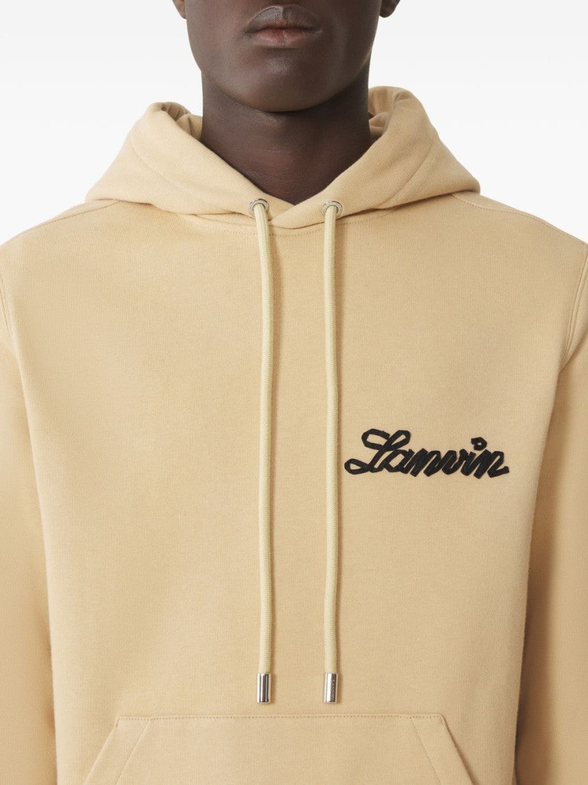 Lanvin Beige Relaxed-Fit Hoodie With Adjustable Drawstring