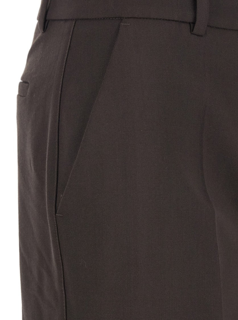 P.A.R.O.S.H. Tailored Brown Gabardine Pants