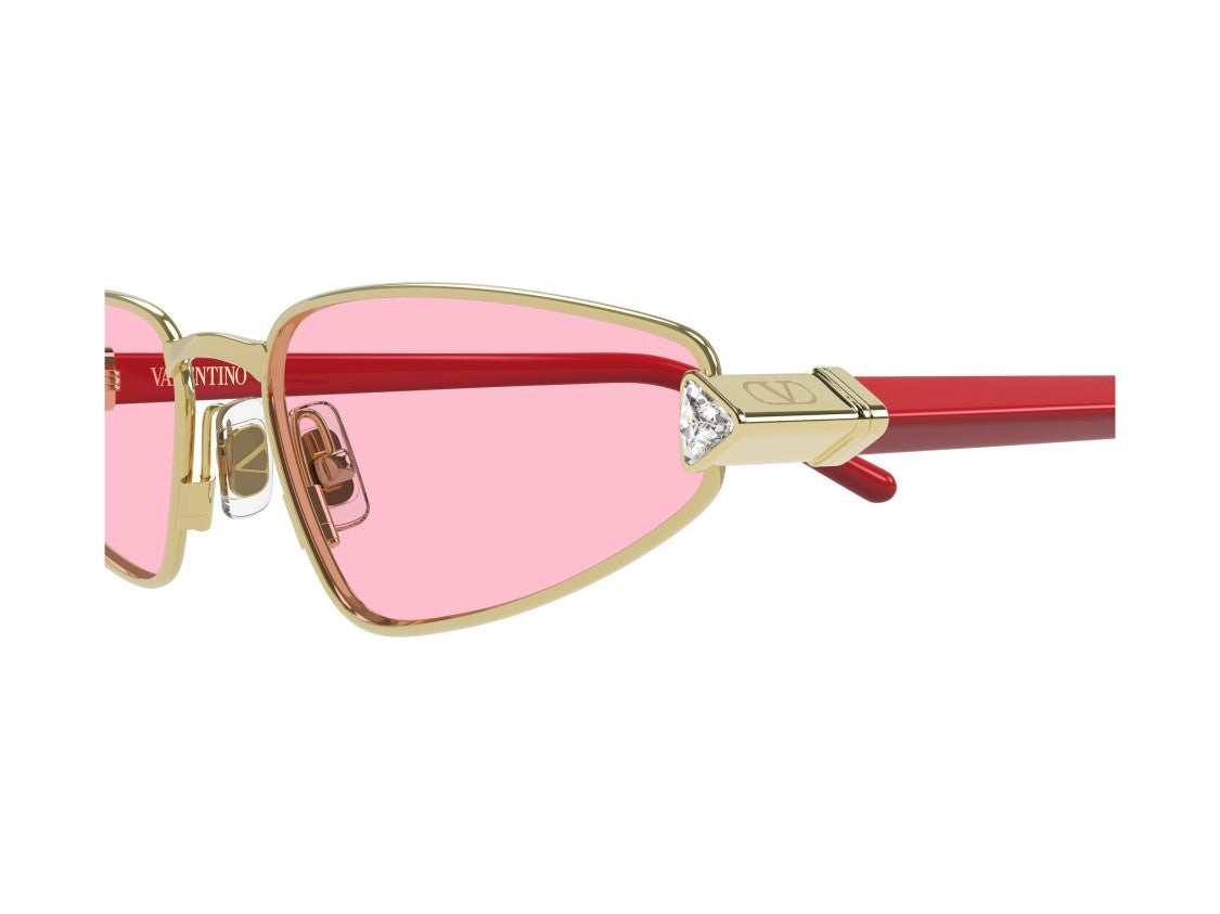 Valentino Gold Vg0035s Crystal Geometric Sunglasses