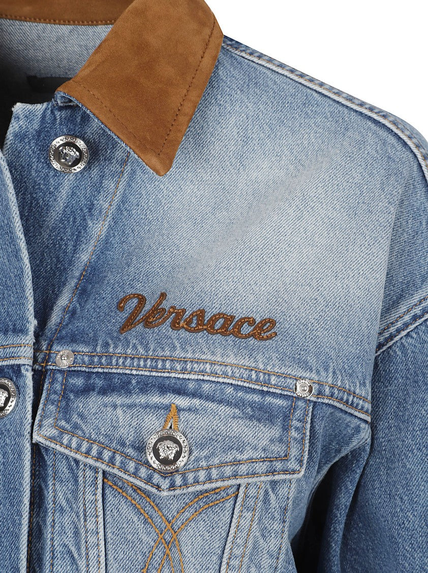 Versace Medium Blue Denim Trucker Jacket