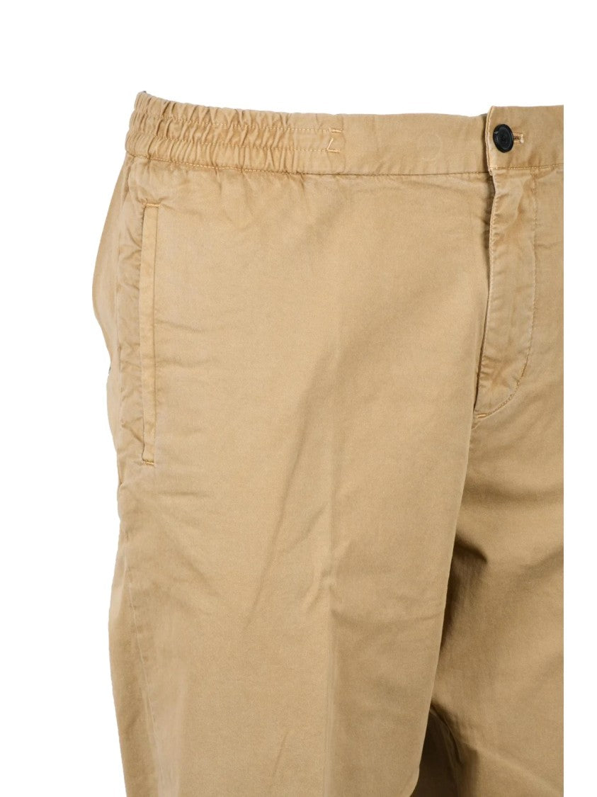 Tommy Hilfiger Beige Relaxed Tapered Trousers With Zip Closure