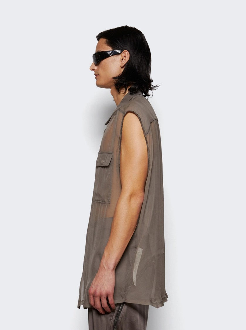 Rick Owens Jumbo Sleeveless Shirt Dust