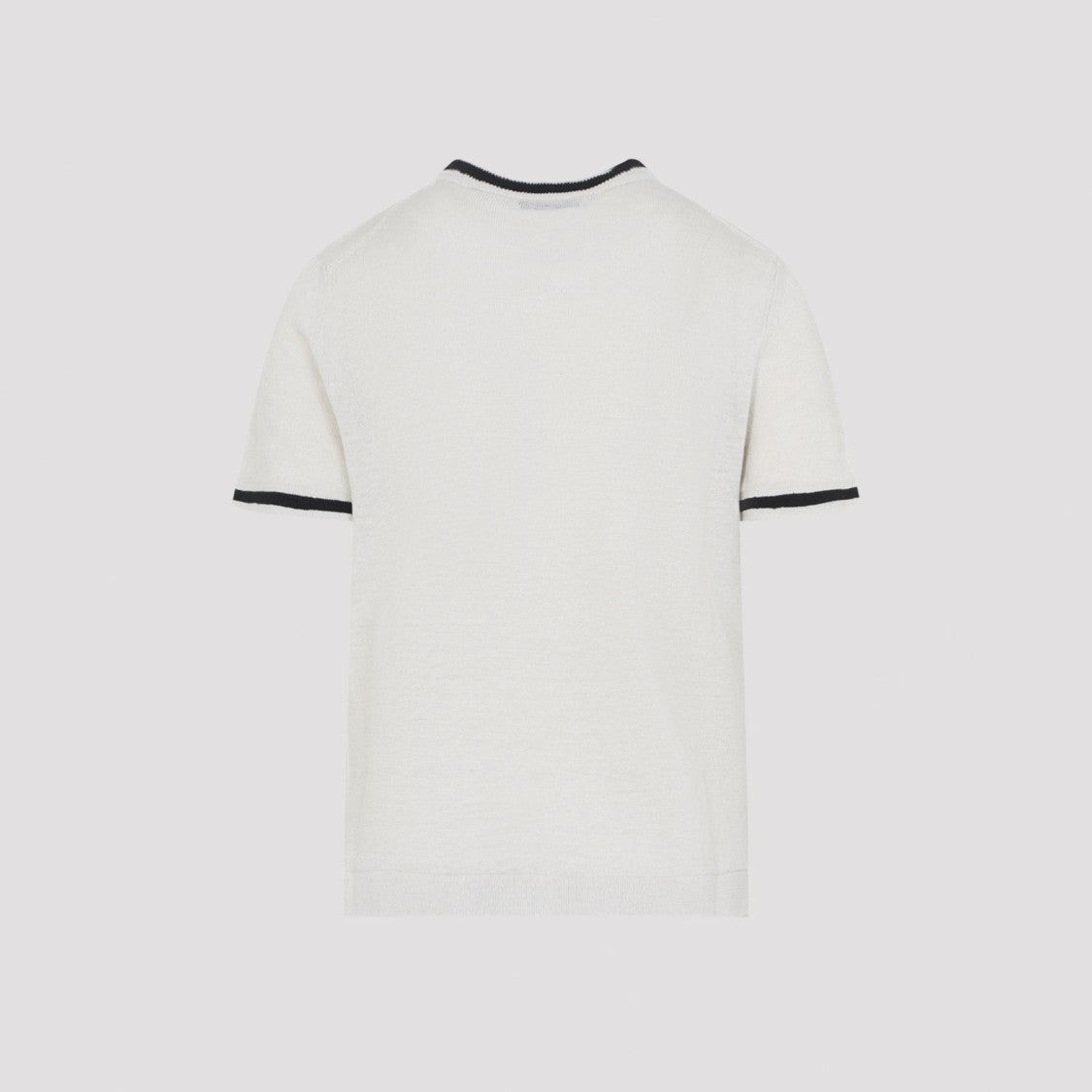 Max Mara Short-Sleeved Knit Top With Contrasting Trim