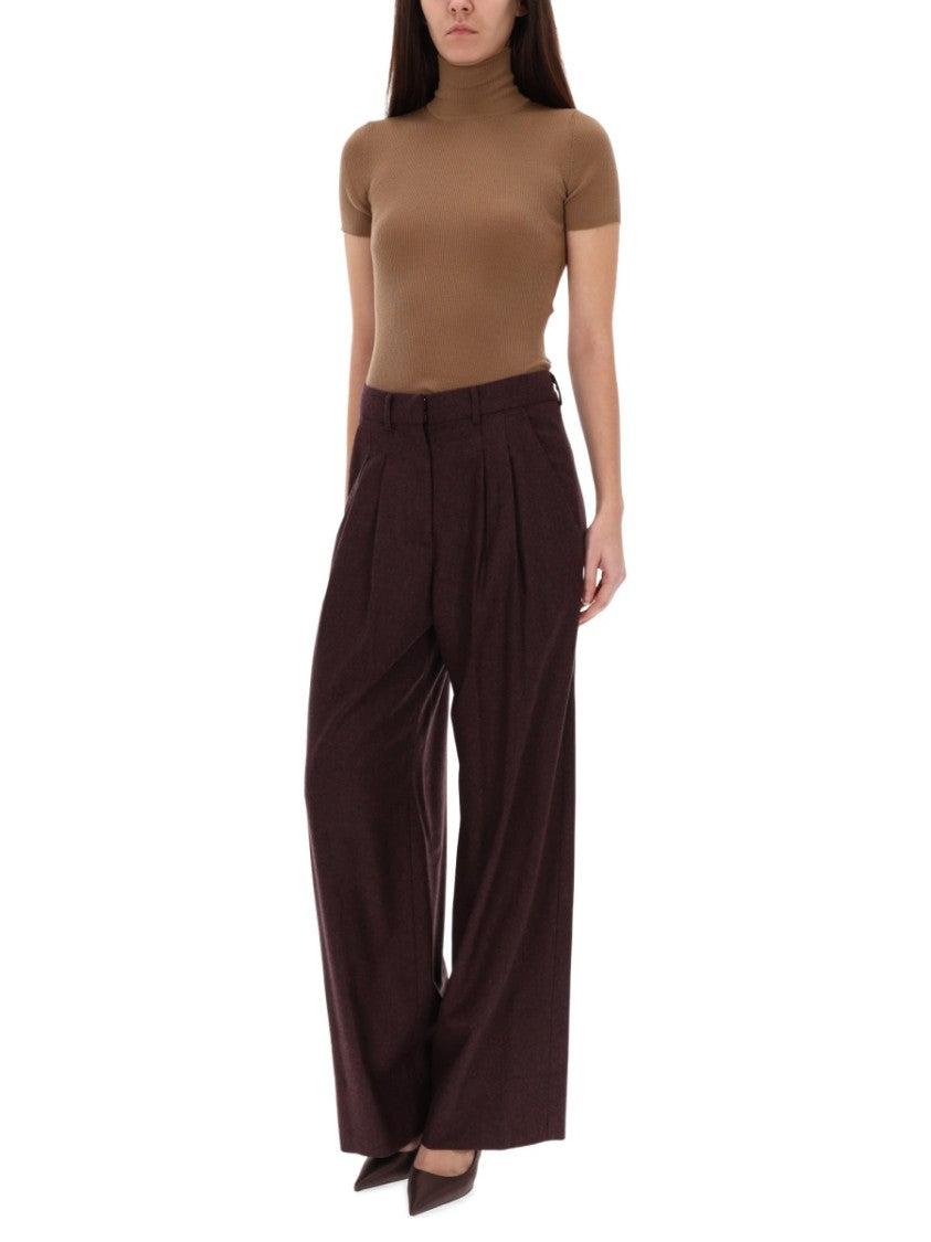 Pt Torino Wide-Leg Frankie Virgin Wool-Blend Formal Pants