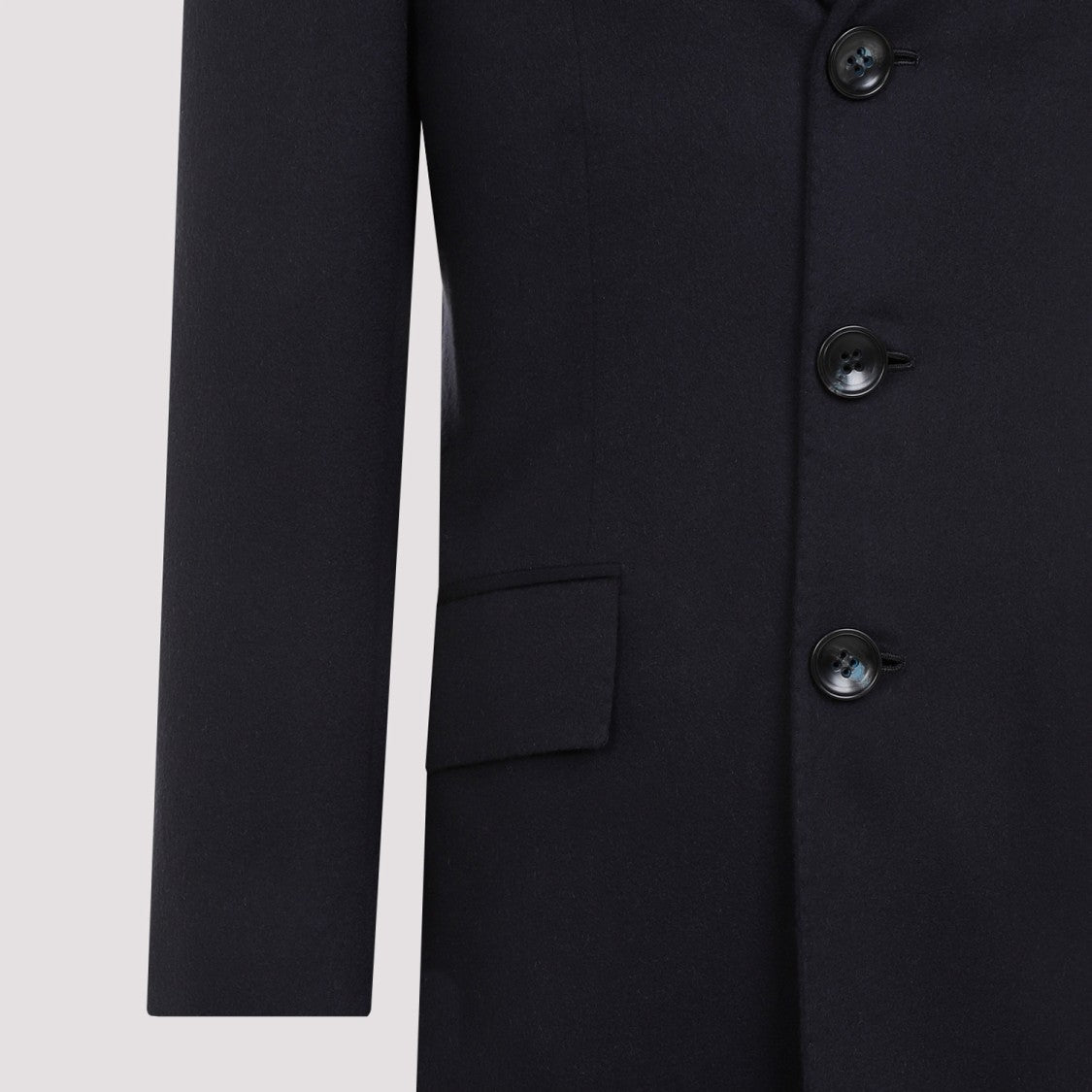 Kiton Blue Cashmere Caban Coat