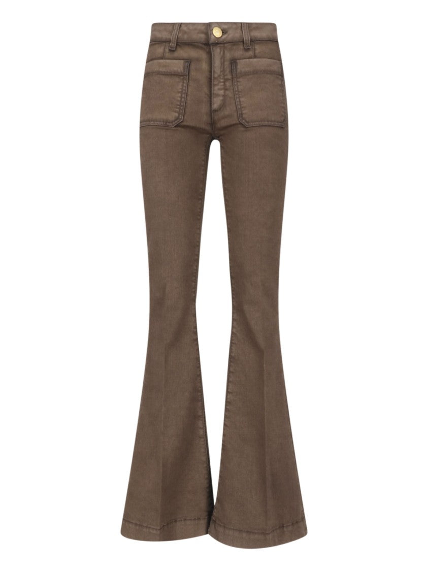 Seafarer Brown Seafarer Flared Cotton Pants