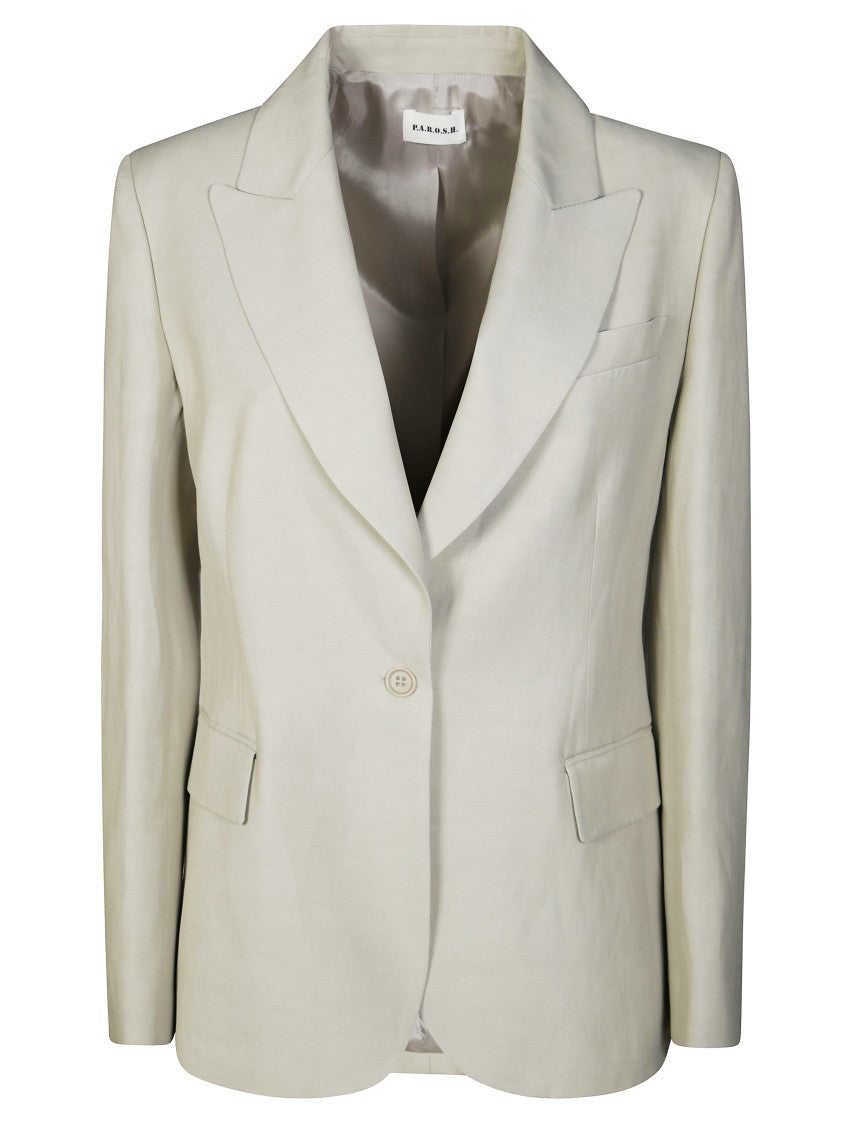 Parosh Tailored Single-Breasted Blazer With Notch Lapel