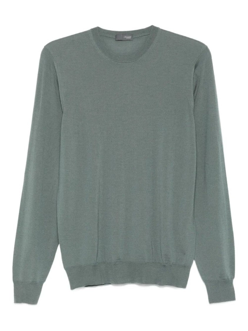 Drumohr Merino Wool Long Sleeve Crew-Neck Sweater