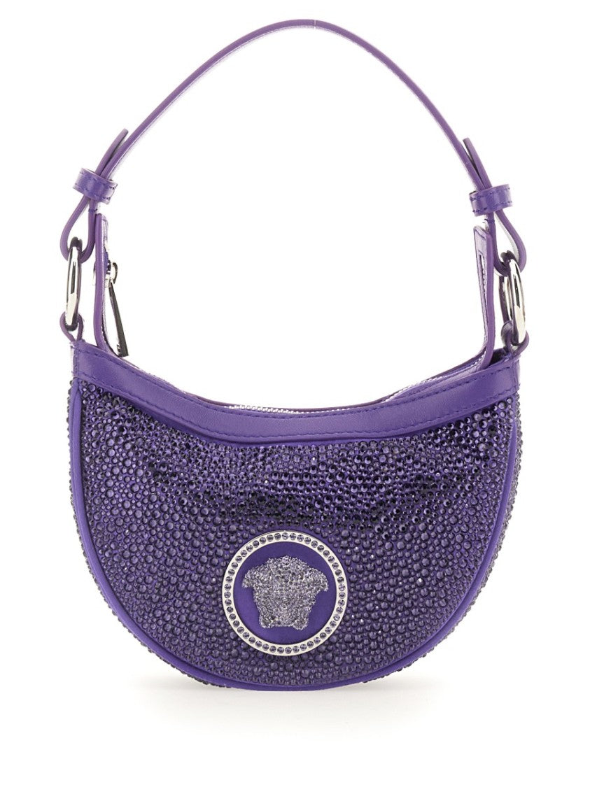 Versace Mini Hobo Bag With Crystals