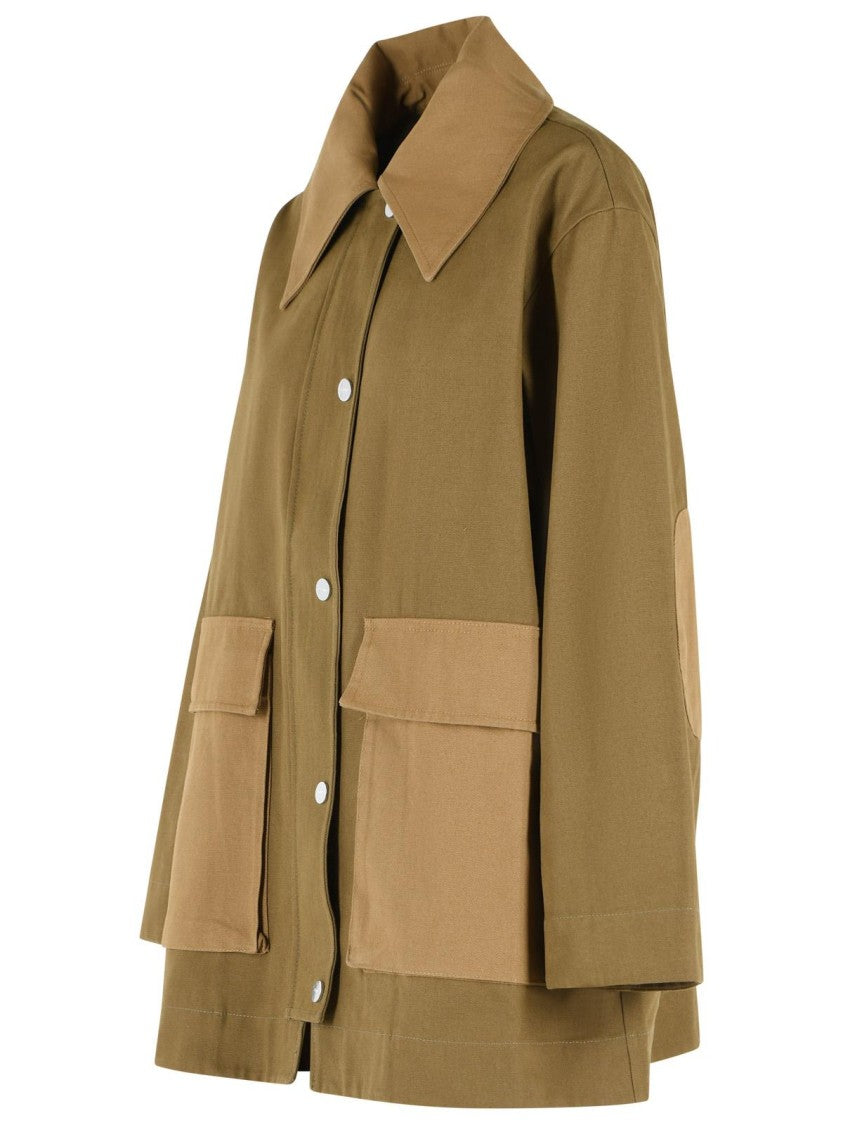 Ganni Green Cotton Jacket