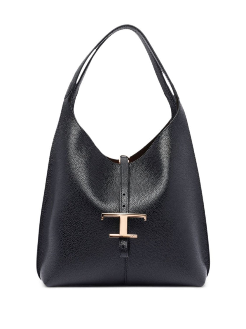 Tod's Black Handbag With Distinctive Logo