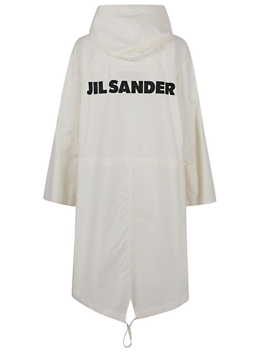 Jil Sander White Cotton Parka