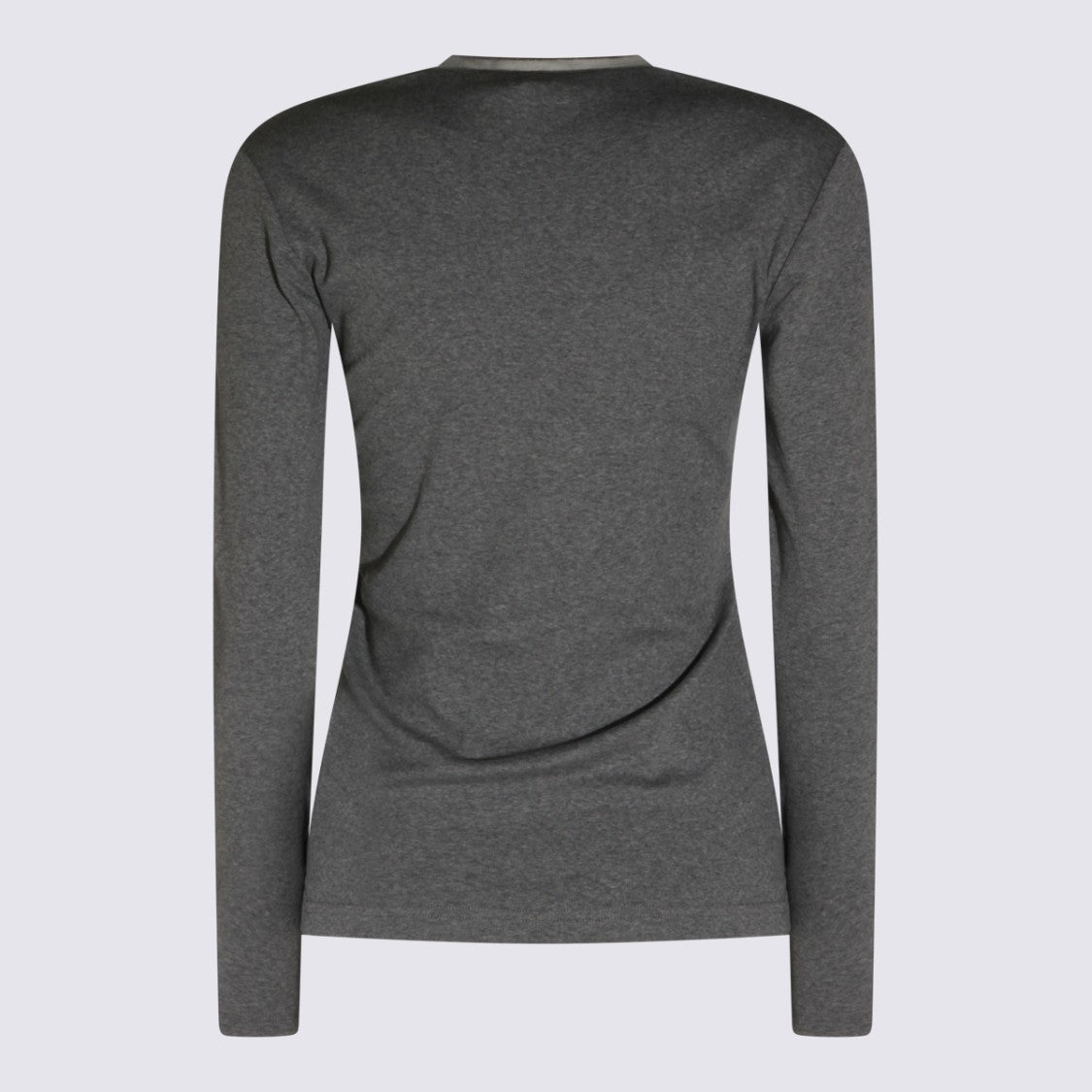 Fabiana Filippi Long-Sleeved Fitted Top With V-Neckline And Subtle Trim