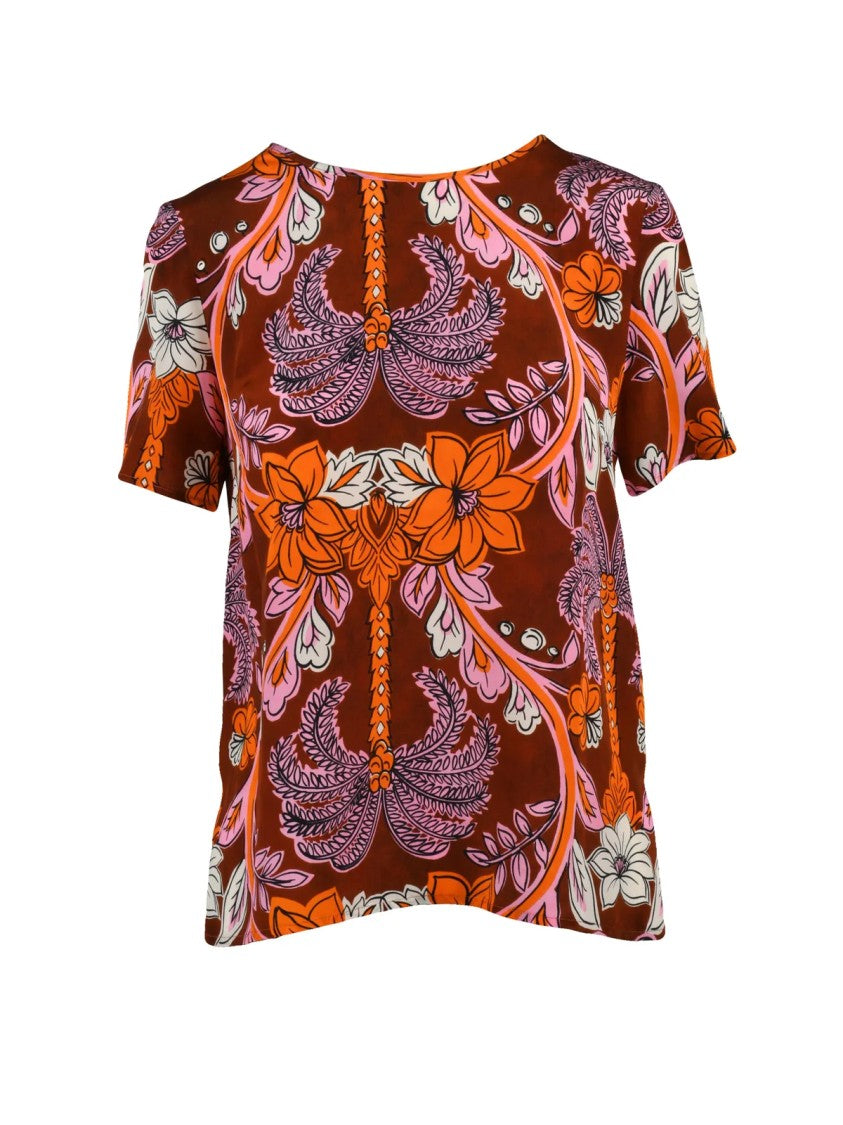 P.A.R.O.S.H. Brown Silk Women's Blouse