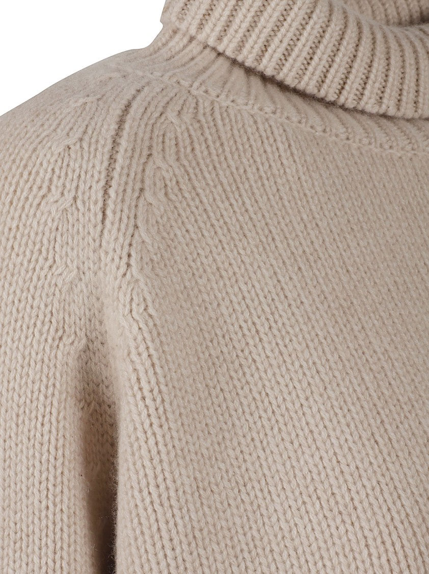 Be You Relaxed Fit Turtleneck Sweater With Cable Knit Detail