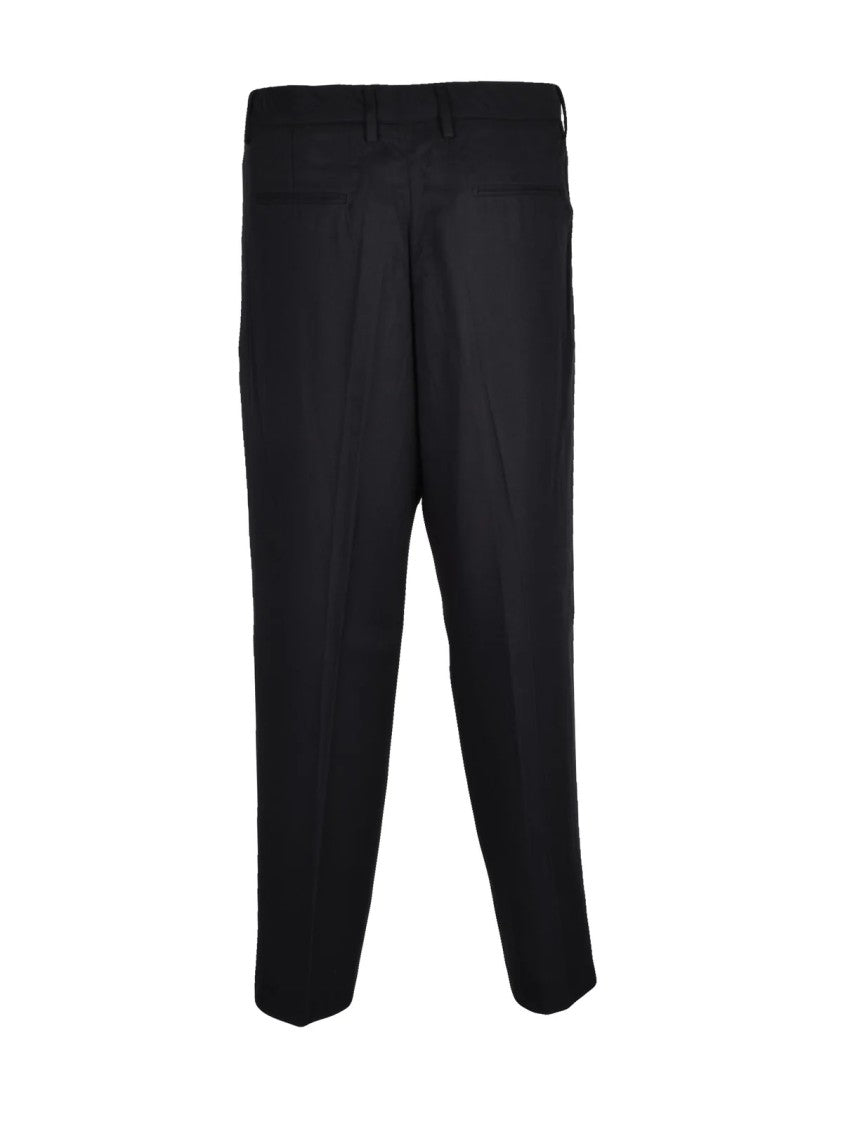 Luca Bertelli Baggy Fit Trousers In Sustainable Lyocell Fabric