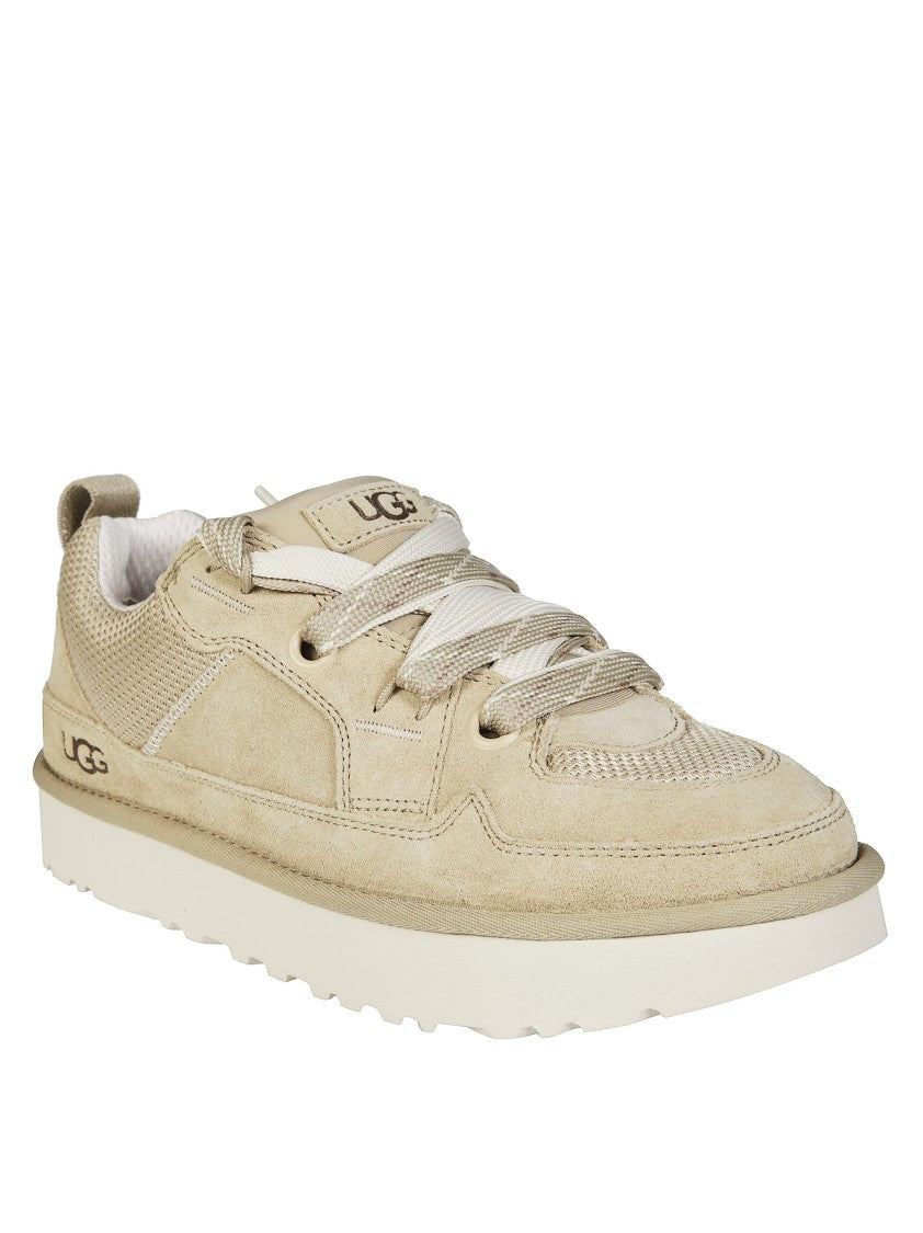 Ugg Low-Top Lace-Up Sneakers With Textured Panels