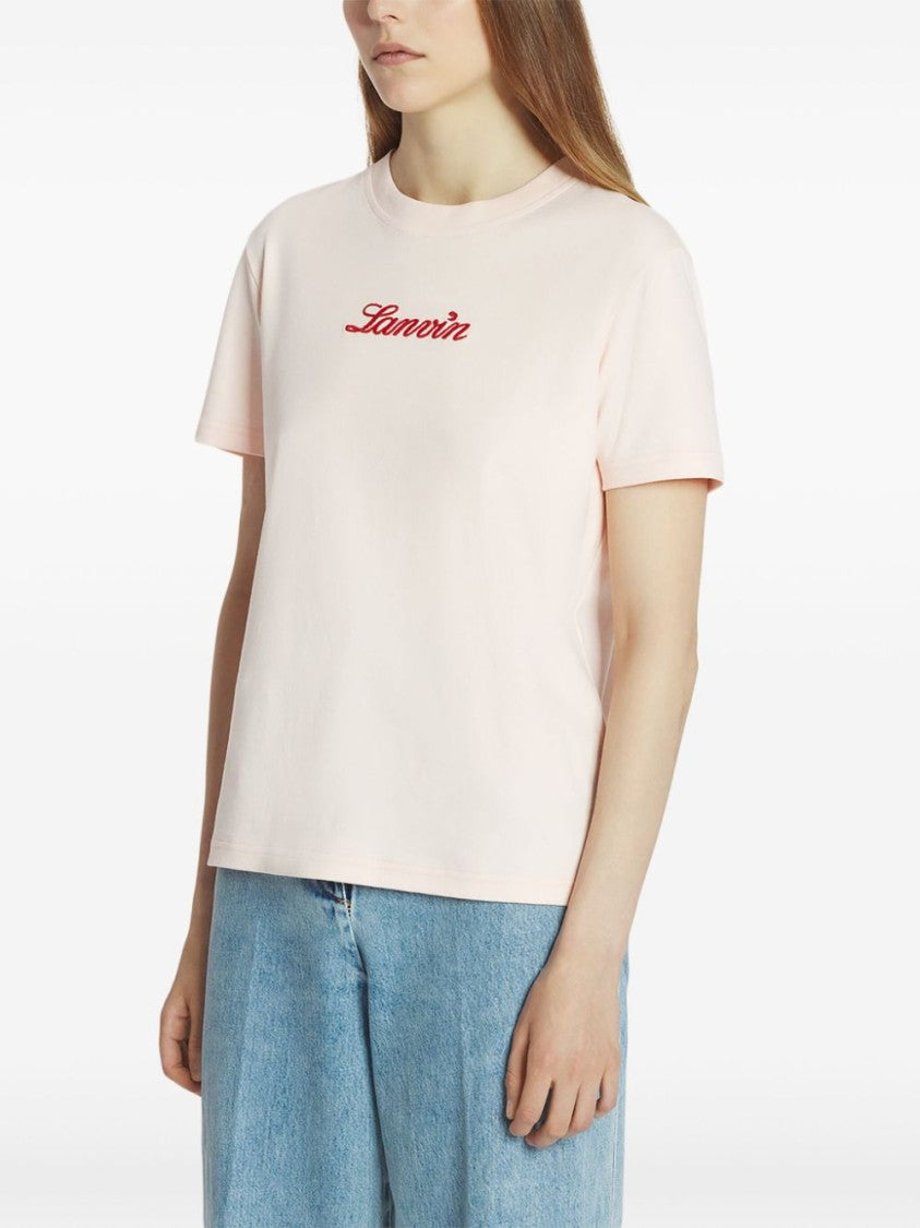 Lanvin Light Pink Minimalist Straight Hem Top