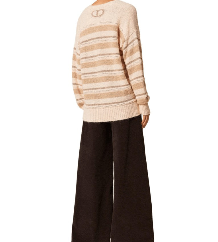 Twin-Set Pants In Black Chocolate