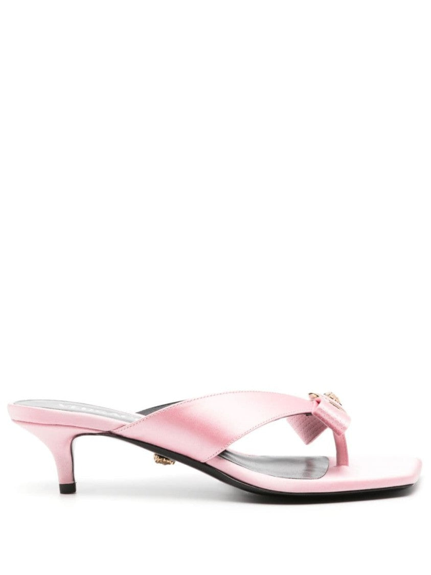 Versace Rose Pink Satin Sandals
