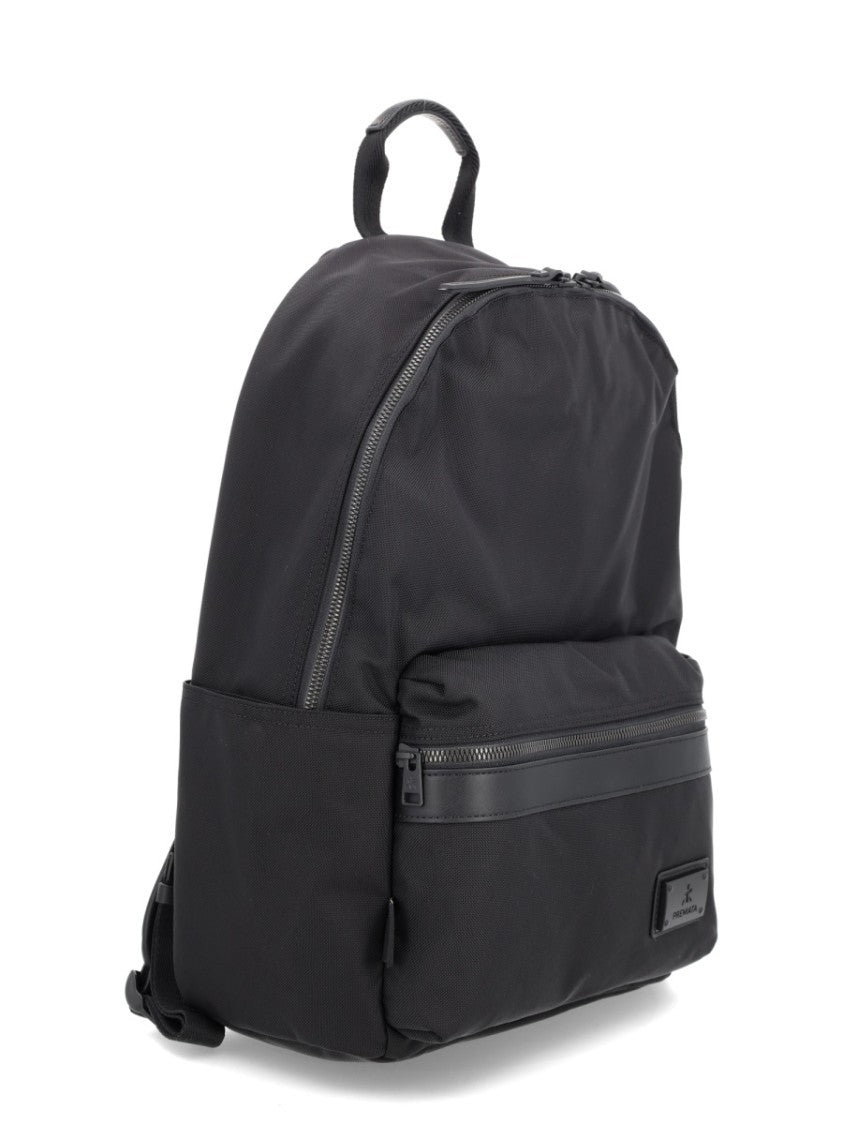 Premiata Structured Matte Black Premiata Backpack With Ergonomic Straps