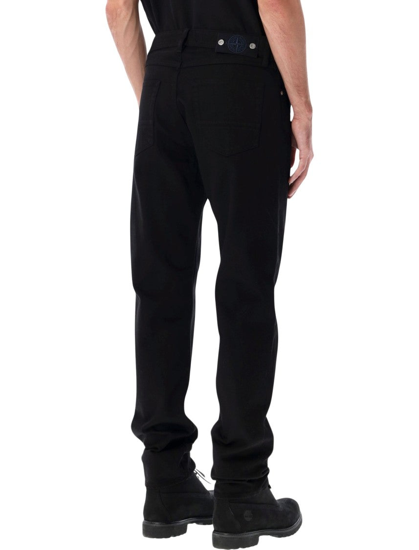 Stone Island Black Cotton Jeans