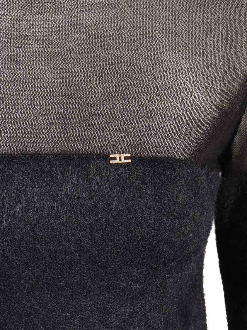 Elisabetta Franchi Fitted Round Neck Knit Top