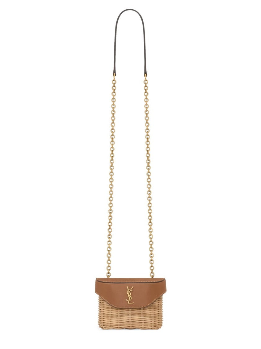 Saint Laurent Box June Woven Osier Micro Bag