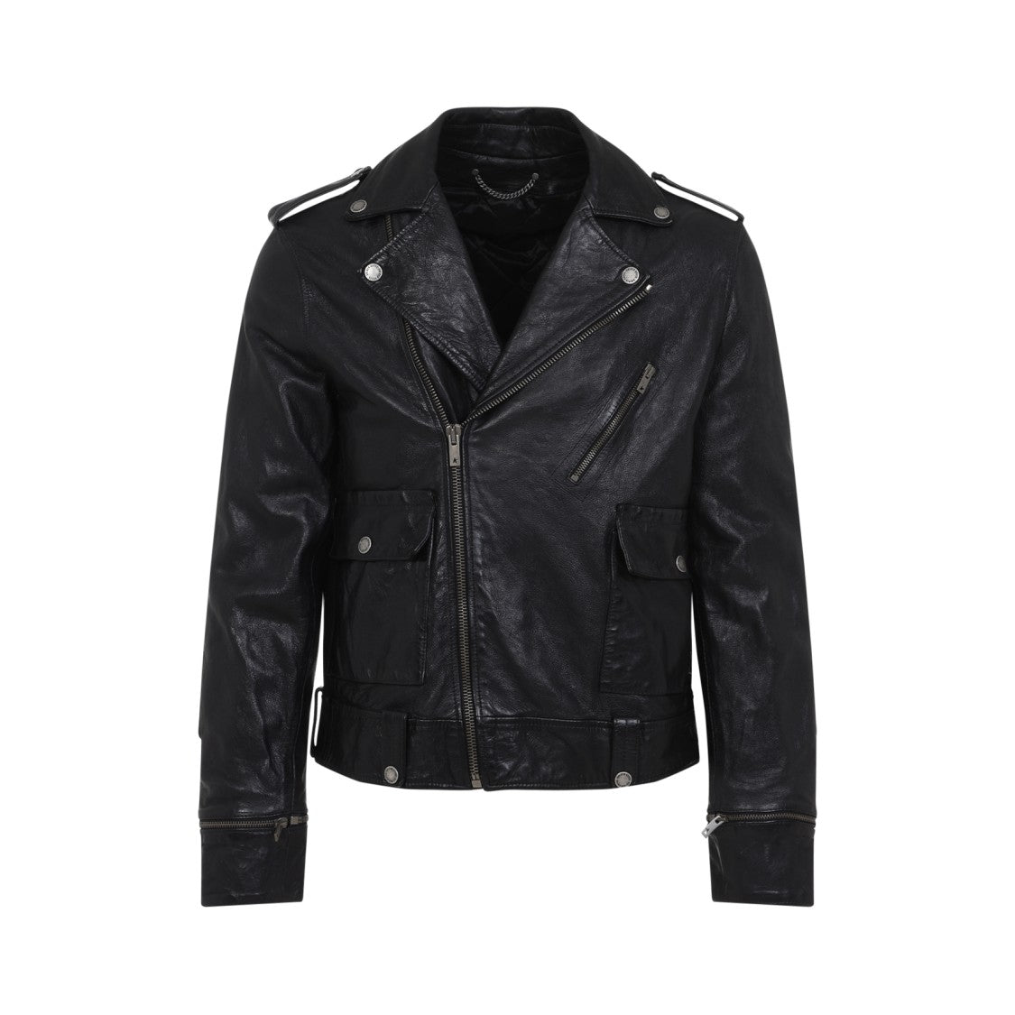 Golden Goose Classic Biker Jacket In High-Quality Ovine Leather