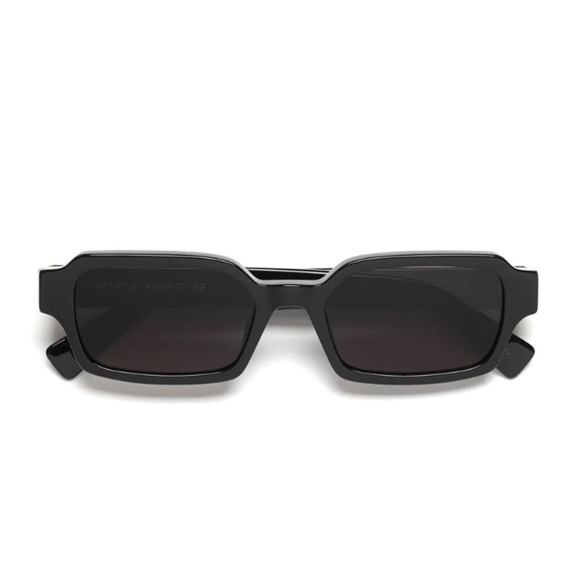 Retrosuperfuture Black Carino Acetate Rectangular Sunglasses