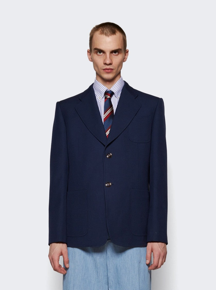 Valentino Single Breatsed Blazer - Indaco