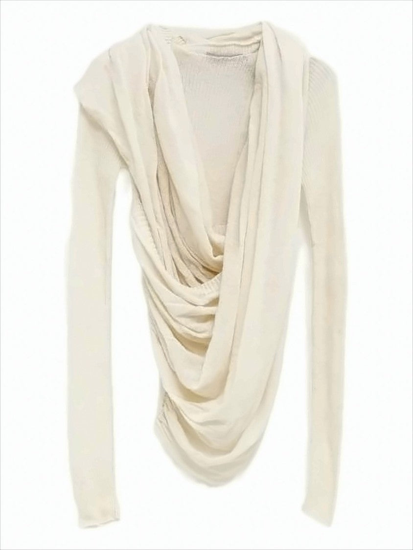 Paloma Wool Draped Cowl Neck Sweater In Textured Knit